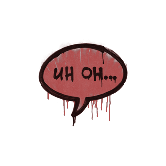 Sealed Graffiti | Uh Oh (Blood Red) CS2 skin