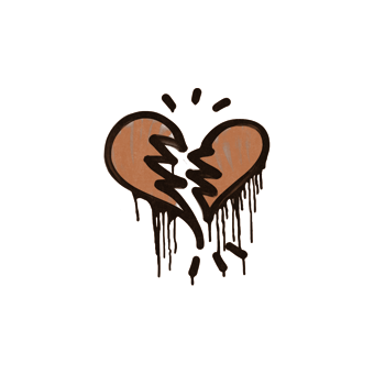 Sealed Graffiti | Broken Heart (Tiger Orange) CS2 skin