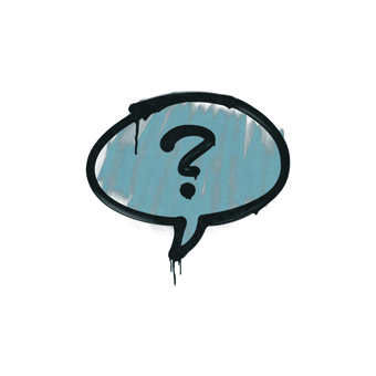 Sealed Graffiti | Question Mark (Wire Blue) CS2 skin