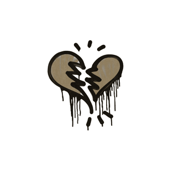 Sealed Graffiti | Broken Heart (Dust Brown) CS2 skin