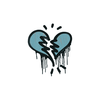 Sealed Graffiti | Broken Heart (Wire Blue) CS2 skin