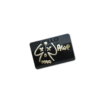 Sticker | Hello AWP (Gold) CS2 skin