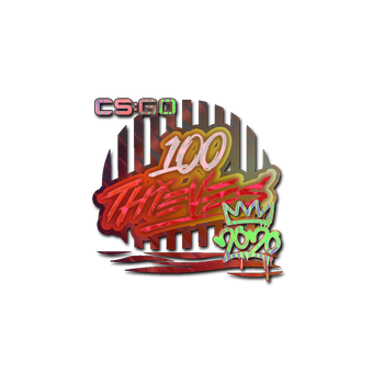 Sticker | 100 Thieves (Holo) | 2020 RMR CS2 skin