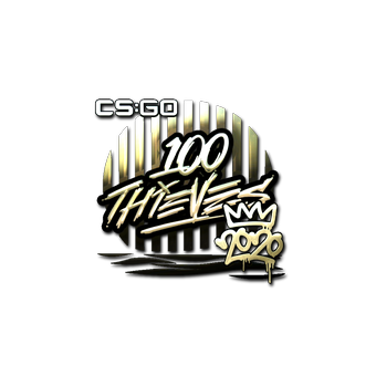 Sticker | 100 Thieves (Gold) | 2020 RMR CS2 skin
