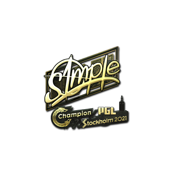Sticker | s1mple (Gold) | Stockholm 2021 CS2 skin