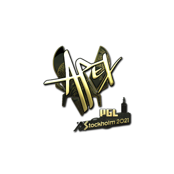 Sticker | apEX (Gold) | Stockholm 2021 CS2 skin