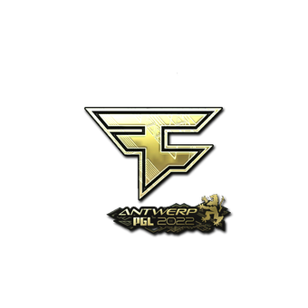 Sticker | FaZe Clan (Gold) | Antwerp 2022 CS2 skin