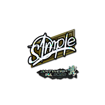 Sticker | s1mple (Glitter) | Antwerp 2022 CS2 skin