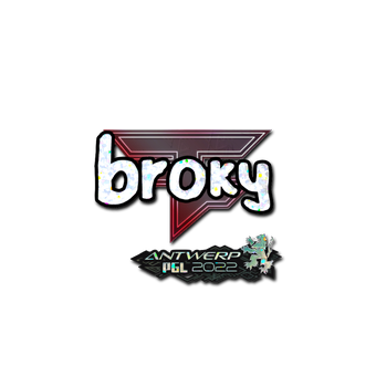 Sticker | broky (Glitter) | Antwerp 2022 CS2 skin