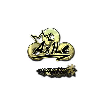 Sticker | Ax1Le (Gold) | Antwerp 2022 CS2 skin