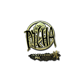 Sticker | dycha (Gold) | Antwerp 2022 CS2 skin