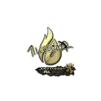 Sticker | nicoodoz (Gold) | Antwerp 2022 CS2 skin