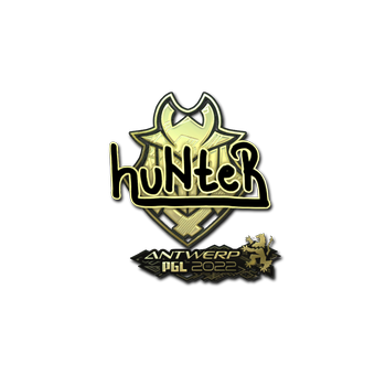 Sticker | huNter (Gold) | Antwerp 2022 CS2 skin