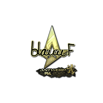 Sticker | blameF (Gold) | Antwerp 2022 CS2 skin