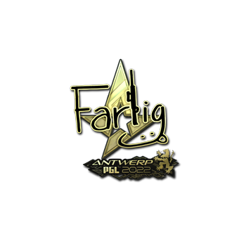 Sticker | Farlig (Gold) | Antwerp 2022 CS2 skin