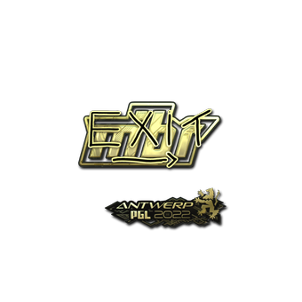 Sticker | exit (Gold) | Antwerp 2022 CS2 skin