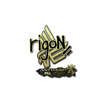 Sticker | rigoN (Gold) | Antwerp 2022 CS2 skin