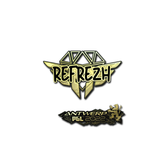 Sticker | refrezh (Gold) | Antwerp 2022 CS2 skin