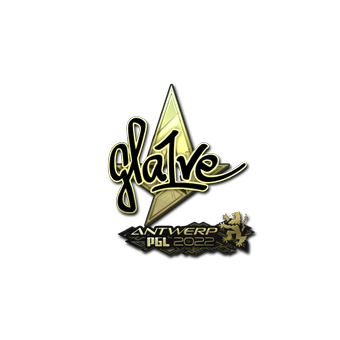 Sticker | gla1ve (Gold) | Antwerp 2022 CS2 skin