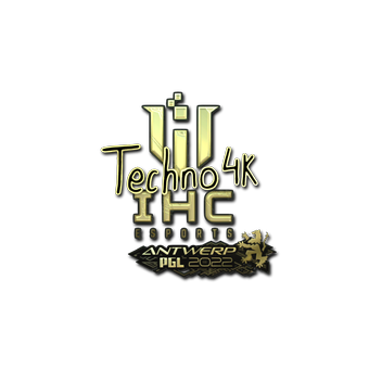 Sticker | Techno4K (Gold) | Antwerp 2022 CS2 skin