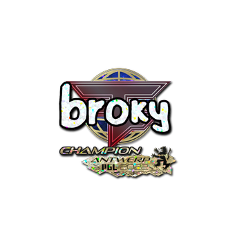 Sticker | broky (Glitter, Champion) | Antwerp 2022 CS2 skin