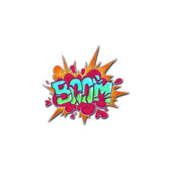 Sticker | Go Boom (Glitter) CS2 skin
