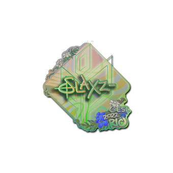 Sticker | slaxz- (Holo) | Rio 2022 CS2 skin