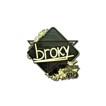 Sticker | broky (Gold) | Rio 2022 CS2 skin