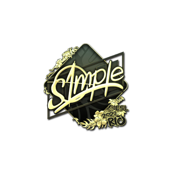 Sticker | s1mple (Gold) | Rio 2022 CS2 skin