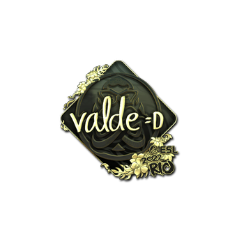 Sticker | v4lde (Gold) | Rio 2022 CS2 skin