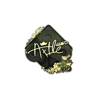 Sticker | Ax1Le (Gold) | Rio 2022 CS2 skin