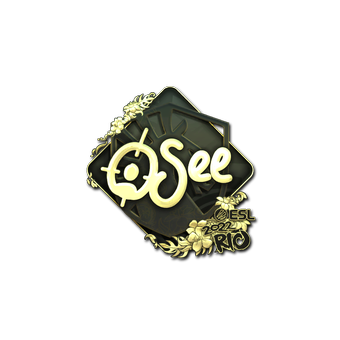 Sticker | oSee (Gold) | Rio 2022 CS2 skin