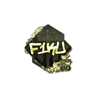 Sticker | F1KU (Gold) | Rio 2022 CS2 skin