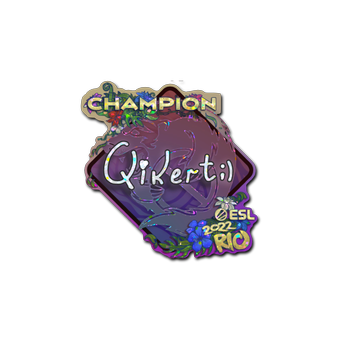 Sticker | qikert (Glitter, Champion) | Rio 2022 CS2 skin