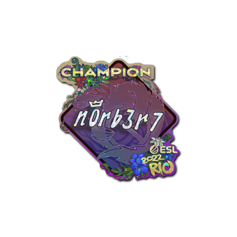 Sticker | n0rb3r7 (Glitter, Champion) | Rio 2022 CS2 skin