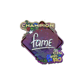 Sticker | fame (Glitter, Champion) | Rio 2022 CS2 skin