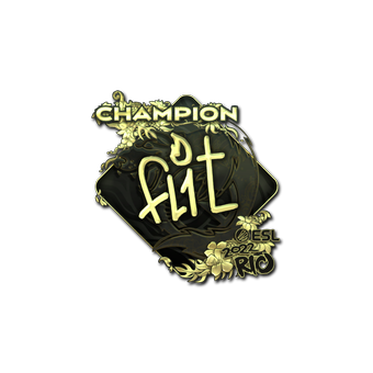 Sticker | FL1T (Gold, Champion) | Rio 2022 CS2 skin