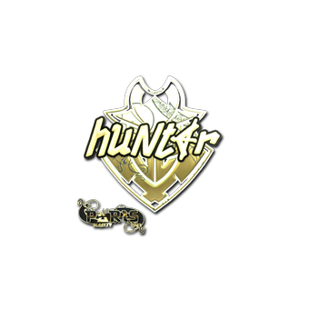Sticker | huNter- (Gold) | Paris 2023 CS2 skin