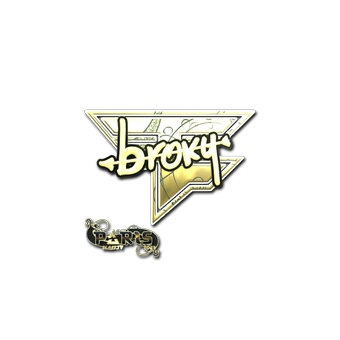 Sticker | broky (Gold) | Paris 2023 CS2 skin