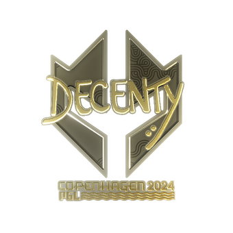 Sticker | decenty (Gold) | Copenhagen 2024 CS2 skin
