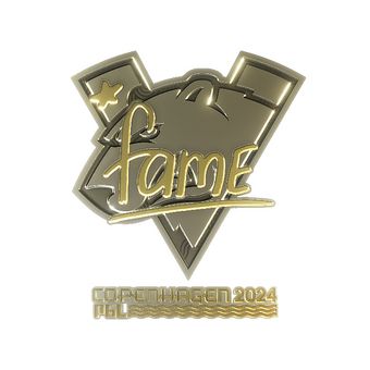 Sticker | fame (Gold) | Copenhagen 2024 CS2 skin