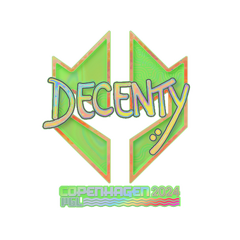 Sticker | decenty (Holo) | Copenhagen 2024 CS2 skin
