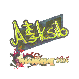 Sticker | Aleksib (Holo) | Shanghai 2024 CS2 skin