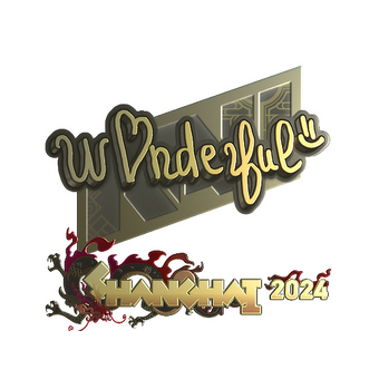 Sticker | w0nderful (Gold) | Shanghai 2024 CS2 skin