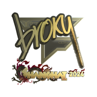 Sticker | broky (Gold) | Shanghai 2024 CS2 skin