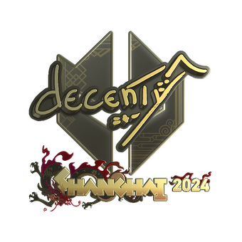 Sticker | decenty (Gold) | Shanghai 2024 CS2 skin