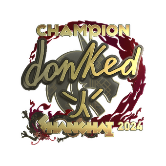 Sticker | donk (Gold, Champion) | Shanghai 2024 CS2 skin