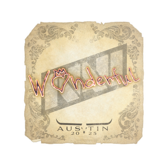 Sticker | w0nderful | Austin 2025 CS2 skin