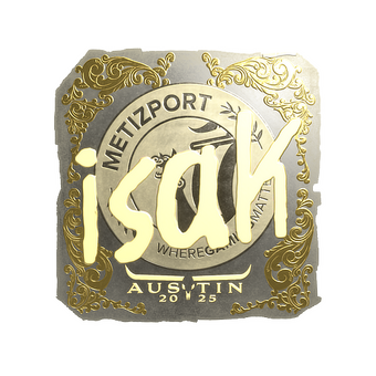 Sticker | isak (Gold) | Austin 2025 CS2 skin