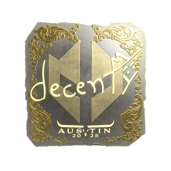 Sticker | decenty (Gold) | Austin 2025 CS2 skin